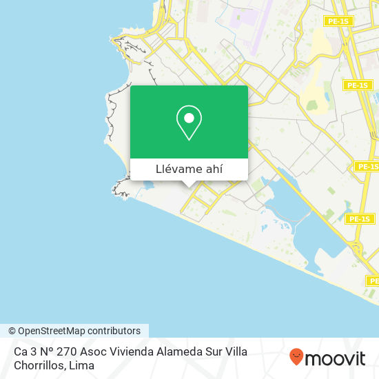 Mapa de Ca 3  Nº 270  Asoc  Vivienda Alameda Sur Villa Chorrillos