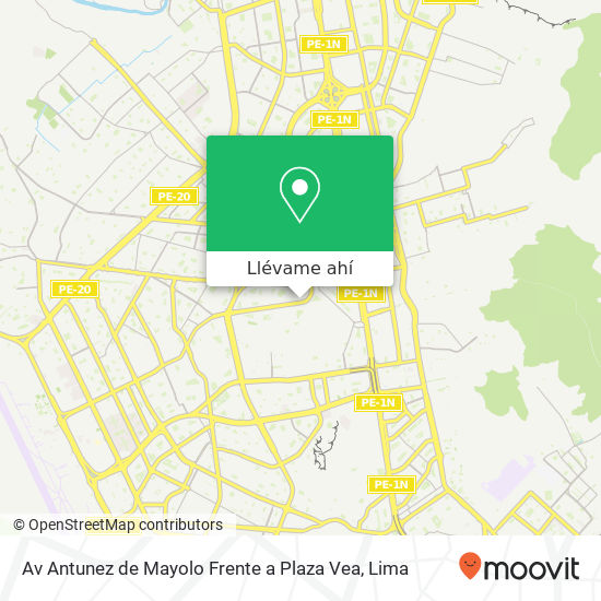 Mapa de Av  Antunez de Mayolo   Frente a Plaza Vea
