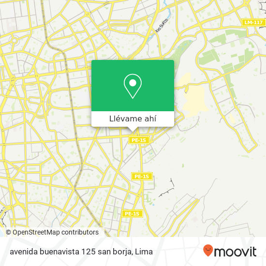 Mapa de avenida buenavista 125 san borja