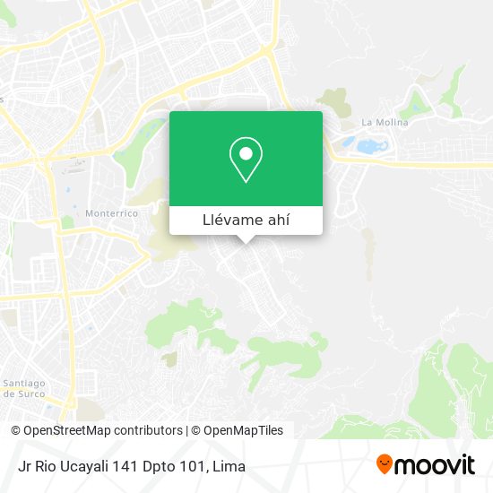 Mapa de Jr Rio Ucayali 141 Dpto 101