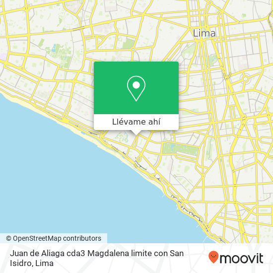 Mapa de Juan de Aliaga cda3 Magdalena limite con San Isidro