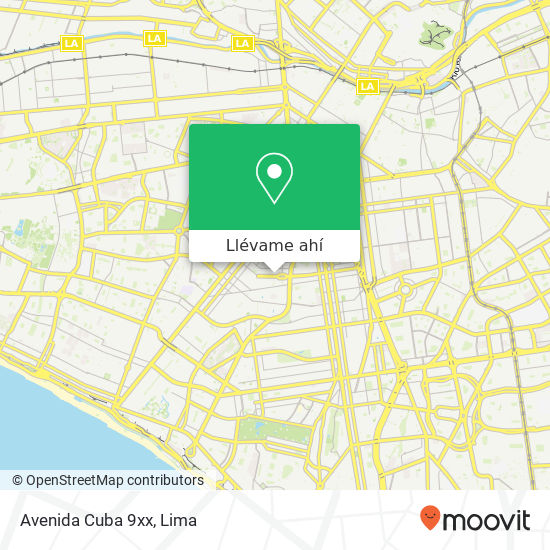 Mapa de Avenida Cuba 9xx