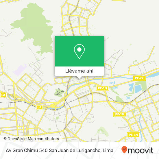 Mapa de Av  Gran Chimu 540 San Juan de Lurigancho
