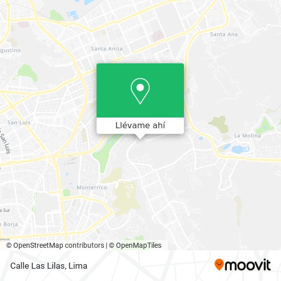 Mapa de Calle Las Lilas
