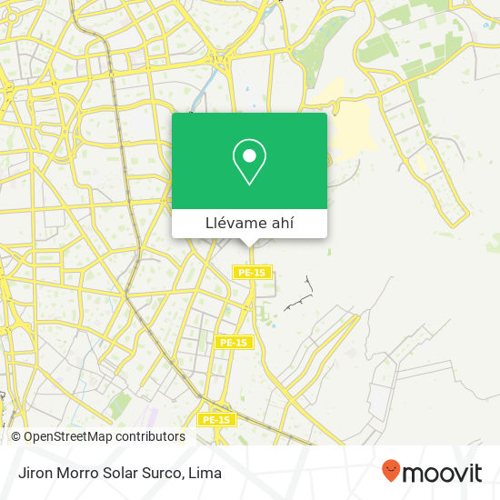 Mapa de Jiron Morro Solar  Surco