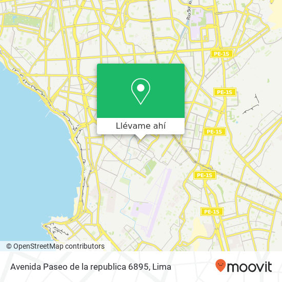 Mapa de Avenida Paseo de la republica 6895