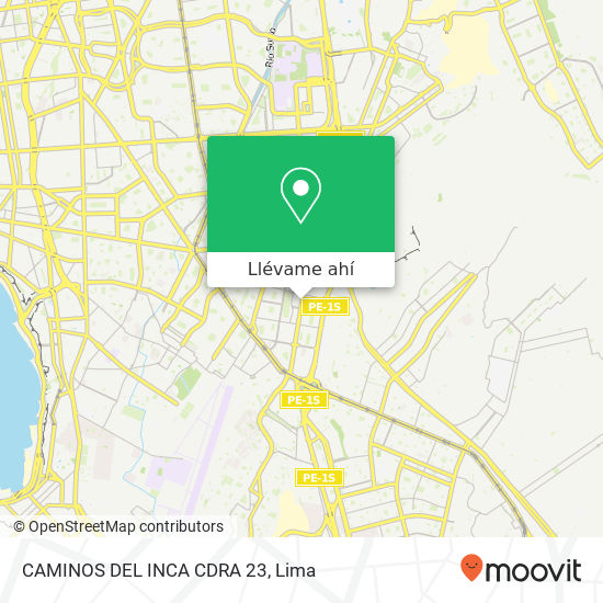 Mapa de CAMINOS DEL INCA CDRA  23