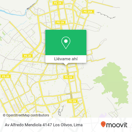 Mapa de Av  Alfredo Mendiola 4147 Los Olivos