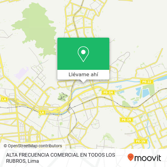 Mapa de ALTA FRECUENCIA COMERCIAL EN TODOS LOS RUBROS