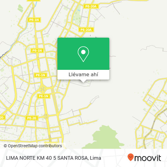 Mapa de LIMA NORTE KM 40 5 SANTA ROSA