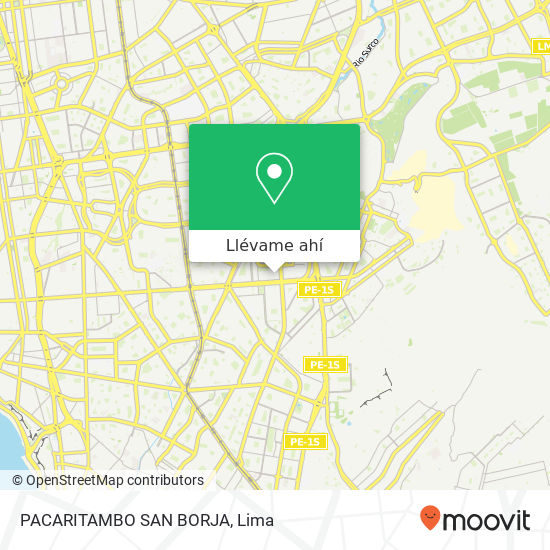 Mapa de PACARITAMBO  SAN BORJA