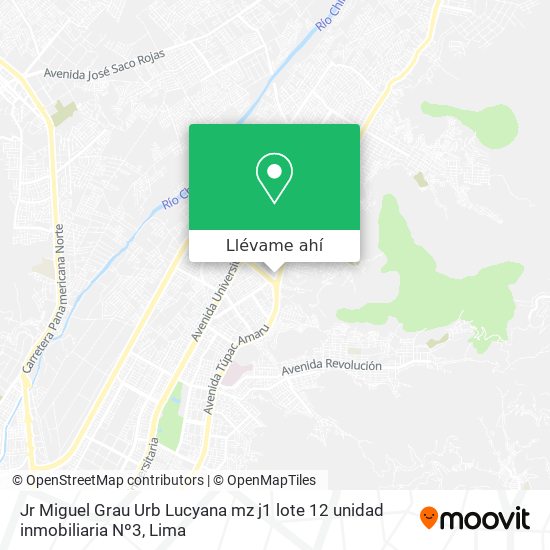 Mapa de Jr  Miguel Grau  Urb  Lucyana mz j1 lote 12 unidad inmobiliaria Nº3