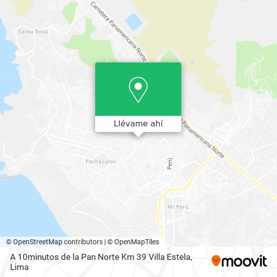 Mapa de A 10minutos de la Pan  Norte Km  39 Villa Estela