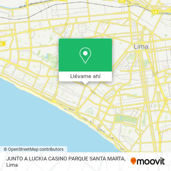 Mapa de JUNTO A LUCKIA CASINO   PARQUE SANTA MARTA