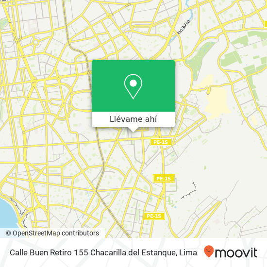 Mapa de Calle Buen Retiro 155  Chacarilla del Estanque