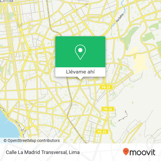 Mapa de Calle La Madrid Transversal