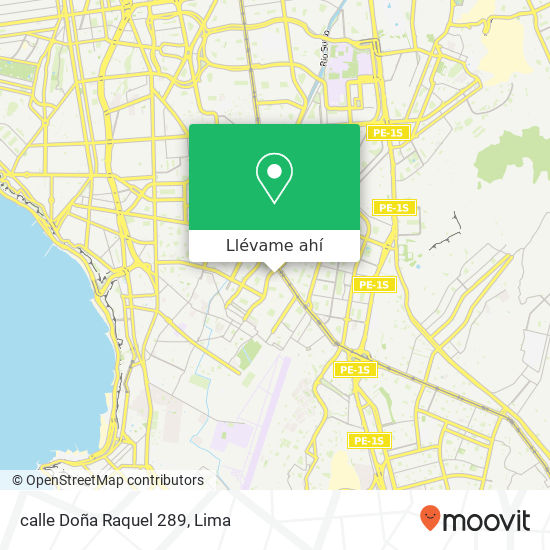 Mapa de calle Doña Raquel 289