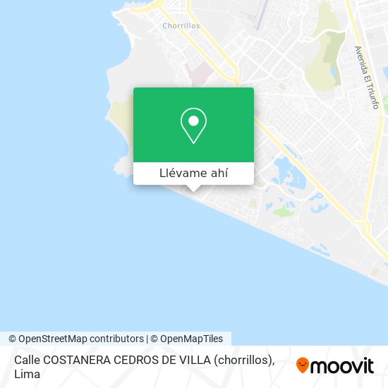 Mapa de Calle COSTANERA   CEDROS DE VILLA (chorrillos)