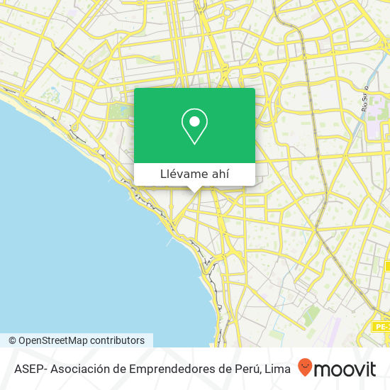 Mapa de ASEP- Asociación de Emprendedores de Perú