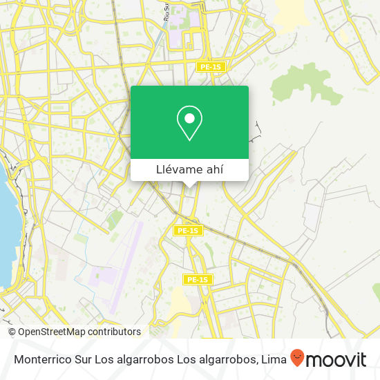 Mapa de Monterrico Sur  Los algarrobos Los algarrobos