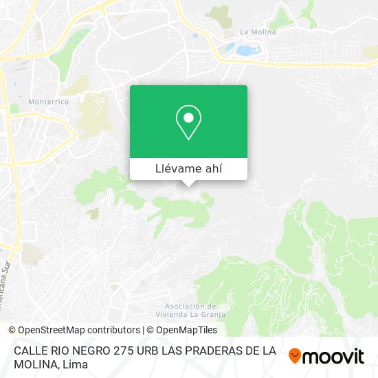 Mapa de CALLE RIO NEGRO 275 URB  LAS PRADERAS DE LA MOLINA