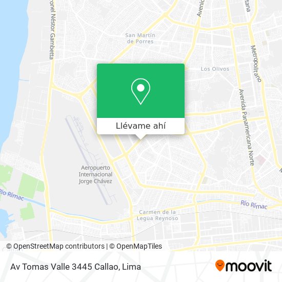 Mapa de Av Tomas Valle 3445  Callao
