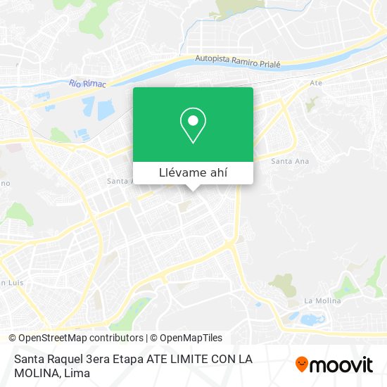 Mapa de Santa Raquel 3era Etapa ATE LIMITE CON LA MOLINA