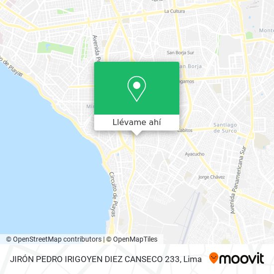 Mapa de JIRÓN PEDRO IRIGOYEN DIEZ CANSECO 233