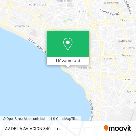 Mapa de AV  DE LA AVIACION 340