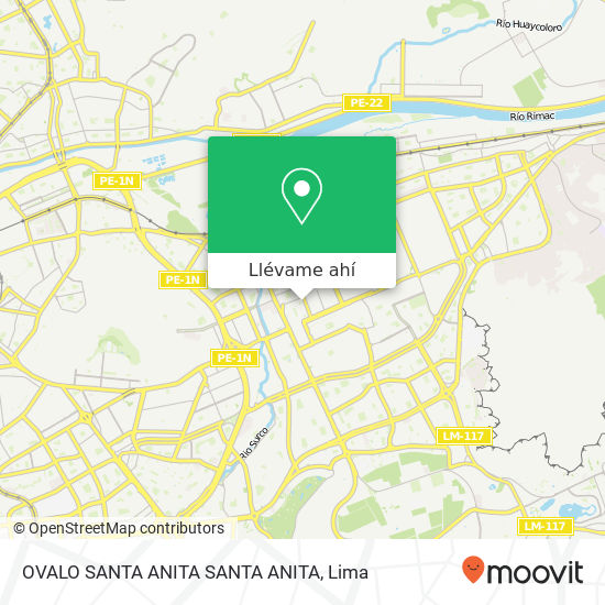 Mapa de OVALO  SANTA ANITA   SANTA ANITA