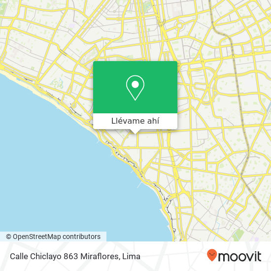 Mapa de Calle Chiclayo 863 Miraflores