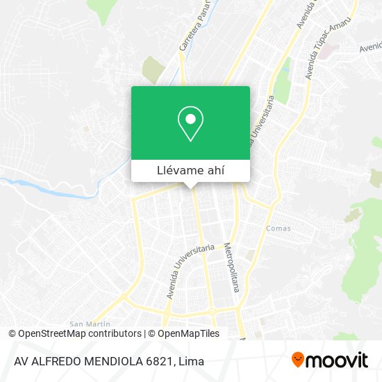 Mapa de AV  ALFREDO MENDIOLA 6821