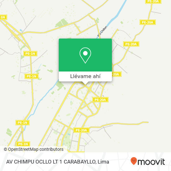 Mapa de AV CHIMPU OCLLO LT 1 CARABAYLLO