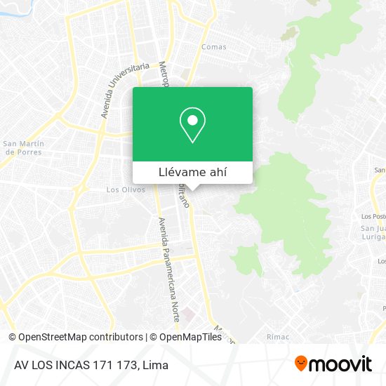 Mapa de AV LOS INCAS 171 173