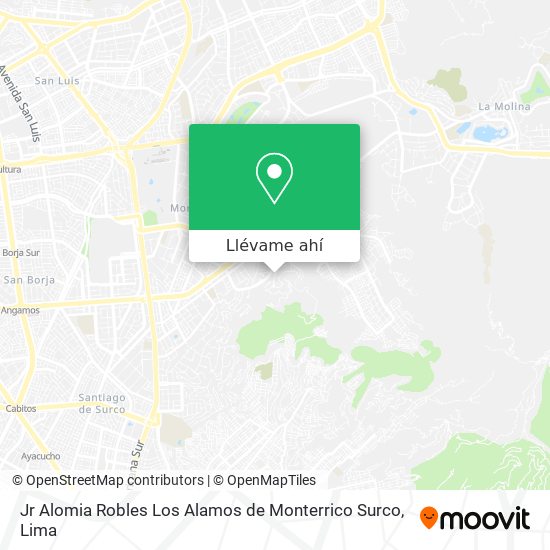 Mapa de Jr  Alomia Robles  Los Alamos de Monterrico Surco
