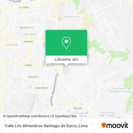 Mapa de Calle Los Almendros  Santiago de Surco