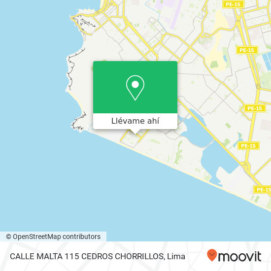 Mapa de CALLE MALTA  115 CEDROS CHORRILLOS