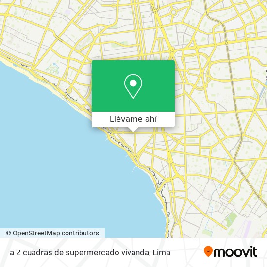 Mapa de a 2 cuadras de supermercado vivanda