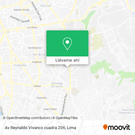 Mapa de Av  Reynaldo Vivanco cuadra 206