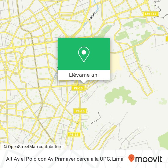 Mapa de Alt  Av  el Polo con Av  Primaver  cerca a la UPC