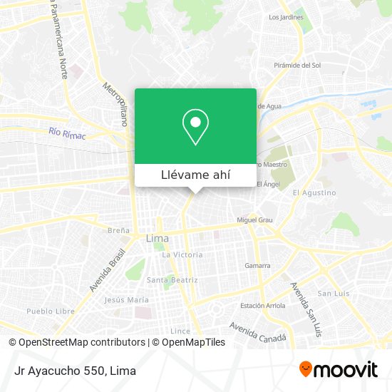 Mapa de Jr  Ayacucho 550