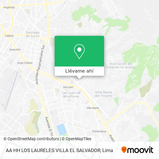 Mapa de AA HH LOS LAURELES VILLA EL SALVADOR