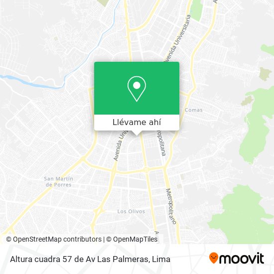 Mapa de Altura cuadra 57 de Av  Las Palmeras