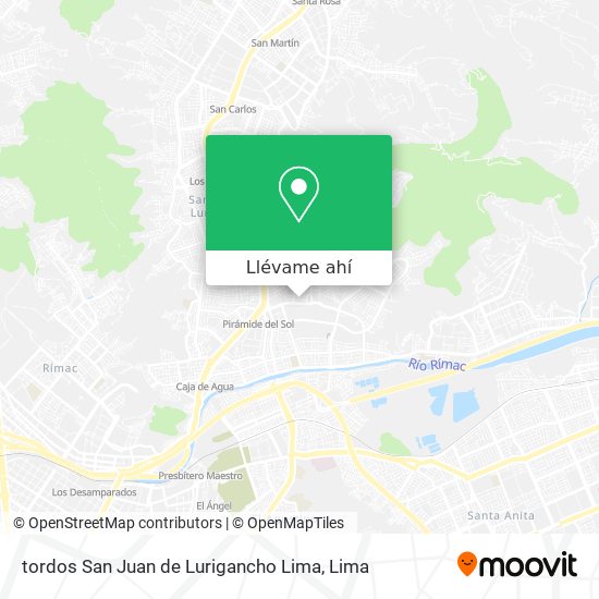 Mapa de tordos  San Juan de Lurigancho  Lima