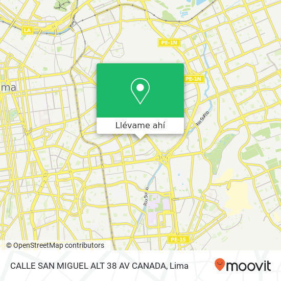 Mapa de CALLE SAN  MIGUEL  ALT 38 AV  CANADA