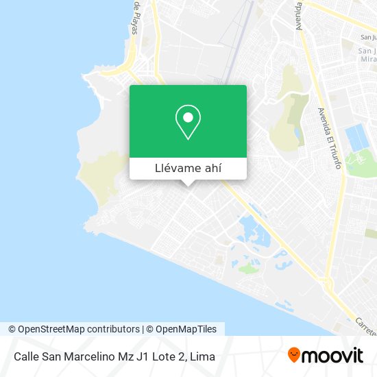 Mapa de Calle San Marcelino Mz J1 Lote 2