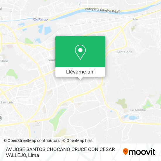 Mapa de AV  JOSE SANTOS CHOCANO CRUCE CON CESAR VALLEJO