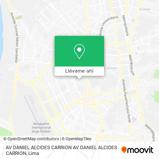 Mapa de AV DANIEL ALCIDES CARRION AV DANIEL ALCIDES CARRION