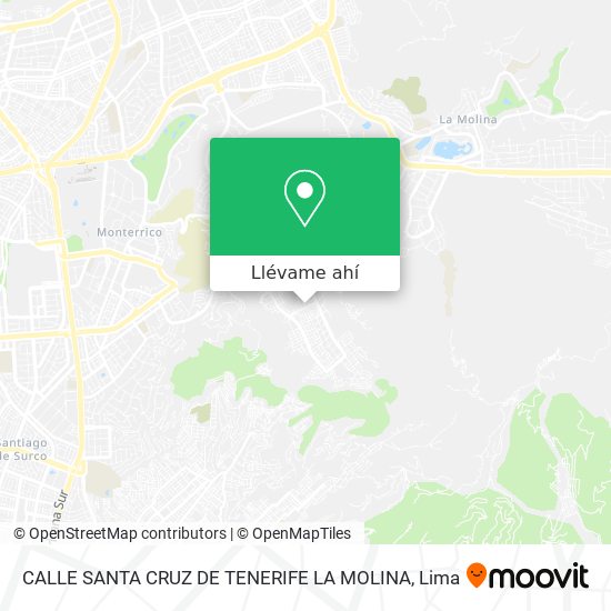 Mapa de CALLE SANTA CRUZ DE TENERIFE LA MOLINA