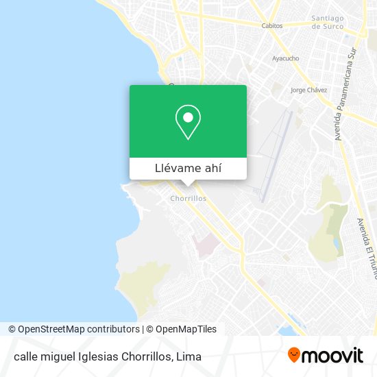 Mapa de calle miguel Iglesias Chorrillos